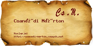 Csanádi Márton névjegykártya